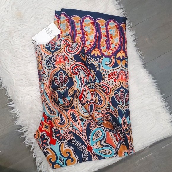NWT Zara printed wide leg pants 👖 😍 - Picture 10 of 12